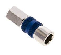 Laiton nickelé Coupleur pneumatique DN 5 codé bleu Douille G 1/8 pouce Femelle