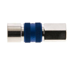 Laiton nickelé Coupleur pneumatique DN 5 codé bleu Douille G 1/8 pouce Femelle
