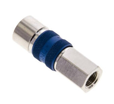 Laiton nickelé Coupleur pneumatique DN 5 codé bleu Douille G 1/8 pouce Femelle