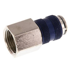 Laiton nickelé DN 5 Blue Air Coupling Socket G 3/8 inch Female Double Shut-Off