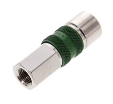 Laiton nickelé Coupleur pneumatique DN 5 codé vert Douille G 1/8 pouce Femelle