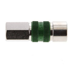 Laiton nickelé Coupleur pneumatique DN 5 codé vert Douille G 1/8 pouce Femelle