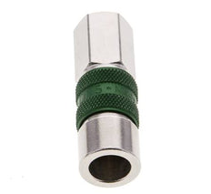 Laiton nickelé Coupleur pneumatique DN 5 codé vert Douille G 1/8 pouce Femelle