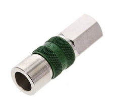 Laiton nickelé Coupleur pneumatique DN 5 codé vert Douille G 1/8 pouce Femelle