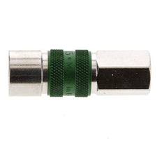 Laiton nickelé Coupleur pneumatique DN 5 codé vert Douille G 1/8 pouce Femelle