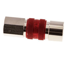 Nickel-plated Brass DN 5 Red-Coded Air Coupling Socket G 1/8 inch Female