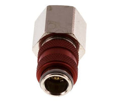 Laiton nickelé DN 5 Coupleur d'air rouge Douille G 3/8 pouce femelle Double obturation