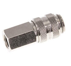 Laiton nickelé DN 5 Air Coupling Socket G 1/8 inch Female Double Shut-Off