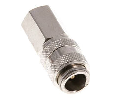 Laiton nickelé DN 5 Air Coupling Socket G 1/8 inch Female Double Shut-Off
