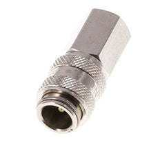 Laiton nickelé DN 5 Air Coupling Socket G 1/8 inch Female Double Shut-Off