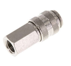 Laiton nickelé DN 5 Air Coupling Socket G 1/8 inch Female Double Shut-Off