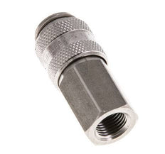 Acier inoxydable DN 5 Air Coupling Socket G 1/8 inch Female Double Shut-Off