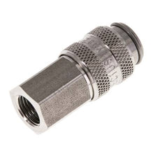 Acier inoxydable 316L DN 5 Air Coupling Socket G 1/8 inch Female Double Shut-Off