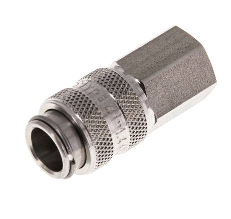 Acier inoxydable 316L DN 5 Air Coupling Socket G 1/8 inch Female Double Shut-Off
