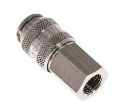 Acier inoxydable 316L DN 5 Air Coupling Socket G 1/8 inch Female Double Shut-Off