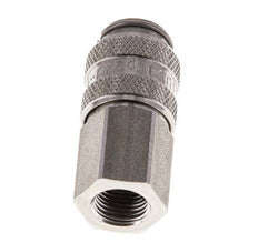 Acier inoxydable 316L DN 5 Air Coupling Socket G 1/8 inch Female Double Shut-Off