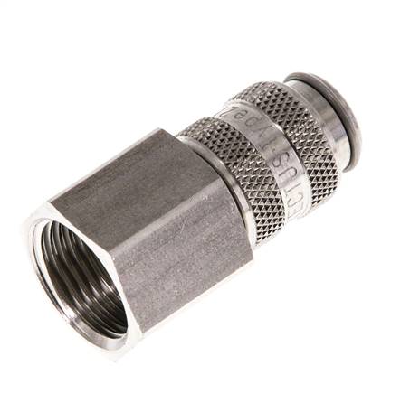 Acier inoxydable 316L DN 5 Air Coupling Socket G 3/8 inch Female Double Shut-Off