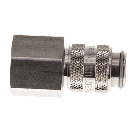 Acier inoxydable 316L DN 5 Air Coupling Socket G 3/8 inch Female Double Shut-Off