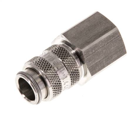 Acier inoxydable 316L DN 5 Air Coupling Socket G 3/8 inch Female Double Shut-Off