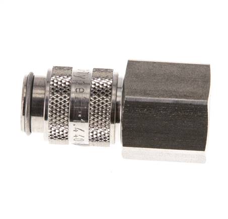 Acier inoxydable 316L DN 5 Air Coupling Socket G 3/8 inch Female Double Shut-Off