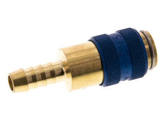 Laiton DN 5 Blue Air Coupling Socket 6 mm Hose Pillar