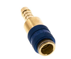 Laiton DN 5 Blue Air Coupling Socket 6 mm Hose Pillar
