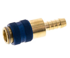 Laiton DN 5 Blue Air Coupling Socket 6 mm Hose Pillar