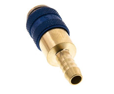 Laiton DN 5 Blue Air Coupling Socket 6 mm Hose Pillar