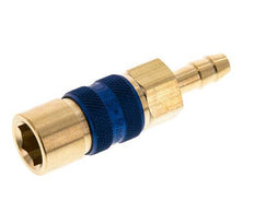 Manchon d'accouplement d'air en laiton DN 5 à code bleu Pilier de tuyau de 6 mm
