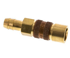 Brass DN 5 Brown-Coded Air Coupling Socket 9 mm Hose Pillar