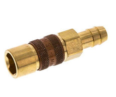 Laiton DN 5 à code brun Manchon d'accouplement pour air comprimé Pilier de tuyau de 9 mm