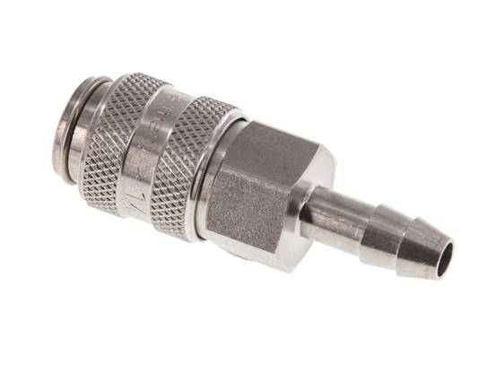 Acier inoxydable DN 5 Coupleur d'air Douille 6 mm Colonne de tuyau Double obturation