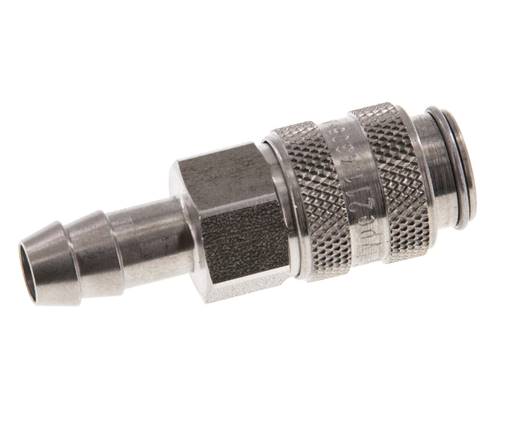 Acier inoxydable DN 5 Coupleur d'air Douille 8 mm Colonne de tuyau Double obturation