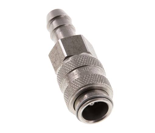Acier inoxydable DN 5 Coupleur d'air Douille 8 mm Colonne de tuyau Double obturation