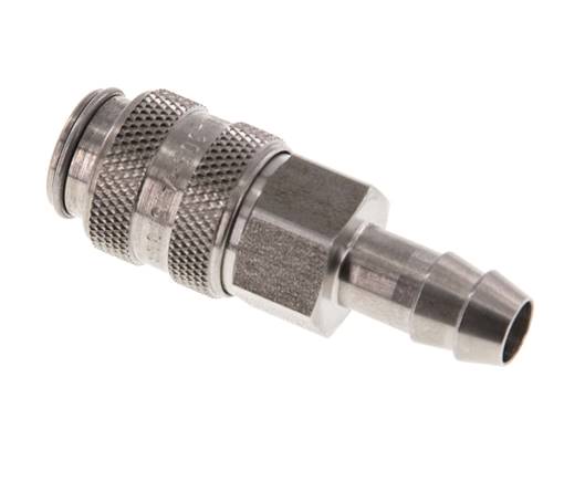 Acier inoxydable DN 5 Coupleur d'air Douille 8 mm Colonne de tuyau Double obturation