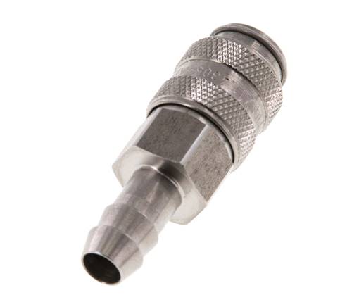 Acier inoxydable DN 5 Coupleur d'air Douille 8 mm Colonne de tuyau Double obturation