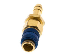 Laiton DN 5 Blue Air Coupling Socket 8 mm Hose Pillar Bulkhead
