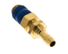 Laiton DN 5 Blue Air Coupling Socket 8 mm Hose Pillar Bulkhead