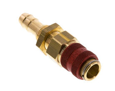 Laiton DN 5 Red Air Coupling Socket 8 mm Hose Pillar Bulkhead