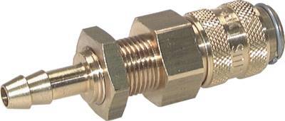 Laiton DN 5 rouge Manchon d'accouplement d'air 9 mm Pilier de tuyau Bulkhead