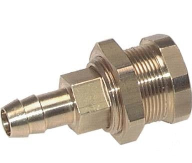 Laiton nickelé DN 5 Manchon d'accouplement d'air douille 4 mm Pilier de tuyau Bulkhead Pull-Off