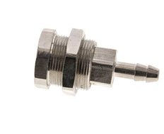 Laiton nickelé DN 5 Coupleur d'air Douille 6 mm Colonne de tuyau Bulkhead Pull-Off