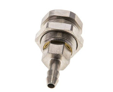 Laiton nickelé DN 5 Coupleur d'air Douille 6 mm Colonne de tuyau Bulkhead Pull-Off