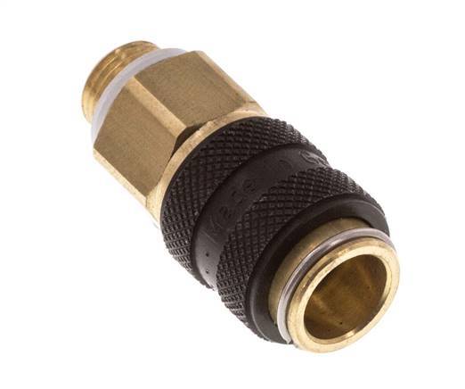 Laiton DN 5 Noir Air Coupling Socket G 1/8 inch Male