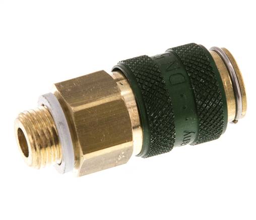 Laiton DN 5 Vert Air Coupling Socket G 1/8 inch Male