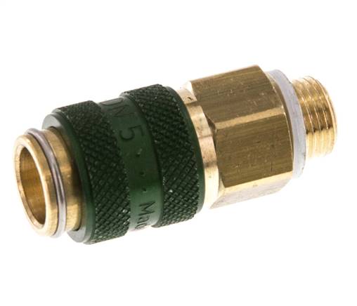 Laiton DN 5 Vert Air Coupling Socket G 1/8 inch Male