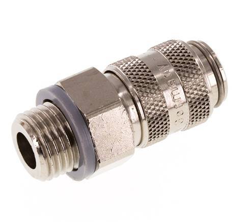 Nickel-plated Brass DN 5 Air Coupling Socket G 1/4 inch Male