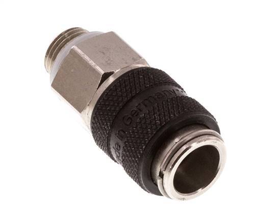 Laiton nickelé DN 5 Noir Air Coupling Socket G 1/8 inch Male