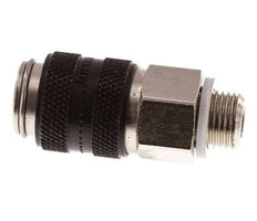 Laiton nickelé DN 5 Noir Air Coupling Socket G 1/8 inch Male