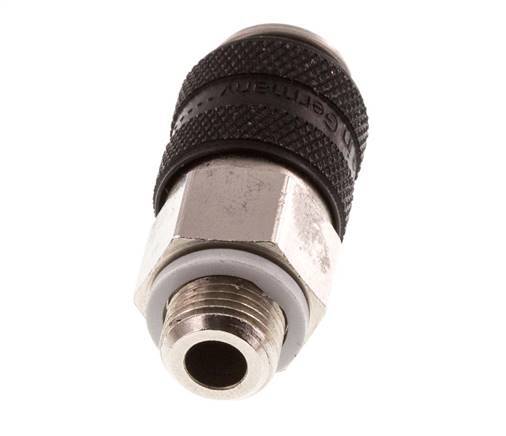 Laiton nickelé DN 5 Noir Air Coupling Socket G 1/8 inch Male